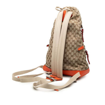 Gucci North Face GG Canvas panine Baninepanine Beige Orange Backpack — view 2