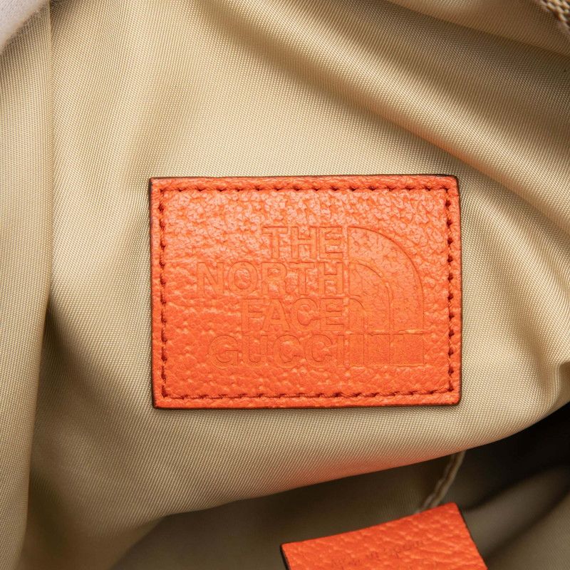 Gucci North Face GG Canvas panine Baninepanine Beige Orange Backpack — view 5
