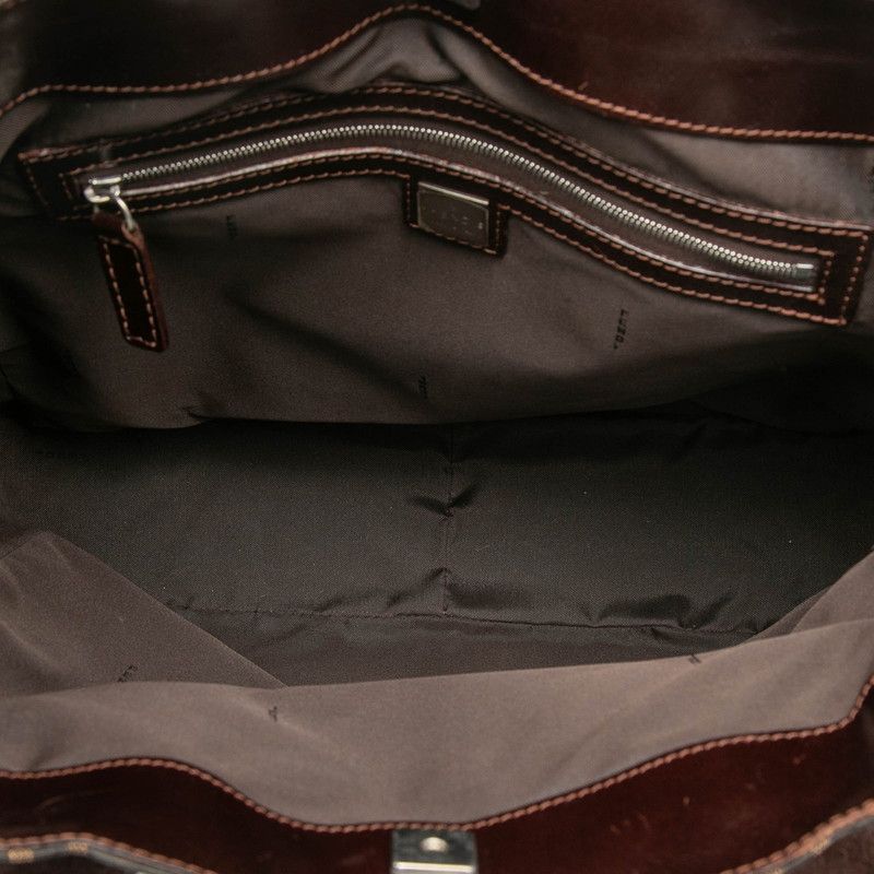 Fendi Zucca Tote Brown Canvas Leather — view 4