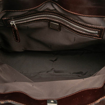 Fendi Zucca Tote Brown Canvas Leather — view 4