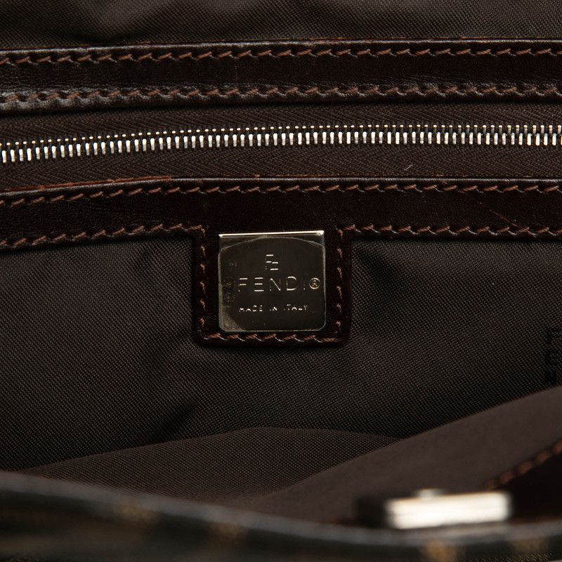 Fendi Zucca Tote Brown Canvas Leather — view 5
