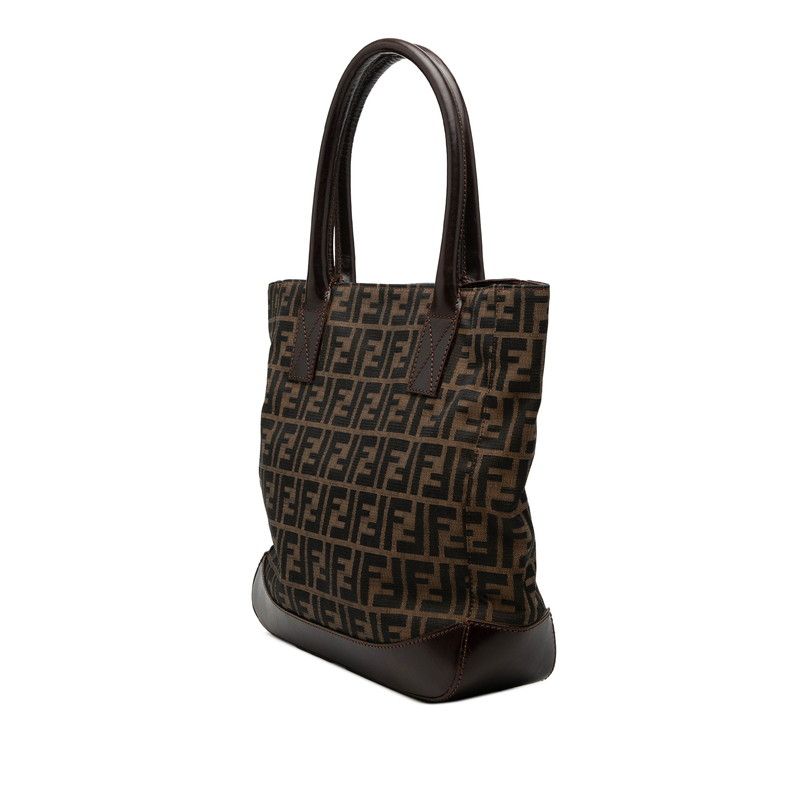 Fendi Zucca Tote Brown Canvas Leather — view 2