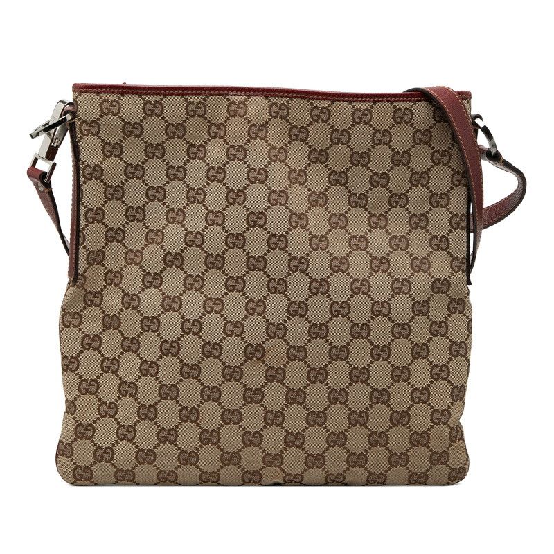 Gucci GG Canvas Crossbody Shoulder Bag Beige