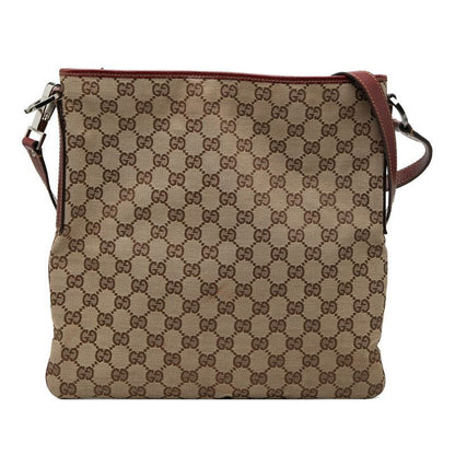 Gucci GG Canvas Crossbody Shoulder Bag Beige
