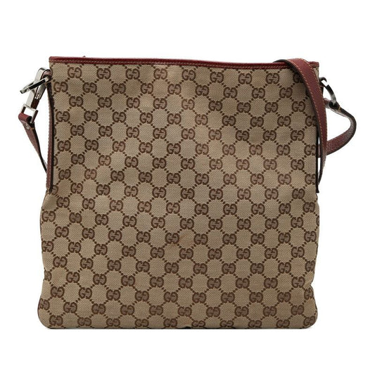 Gucci GG Canvas Crossbody Shoulder Bag Beige