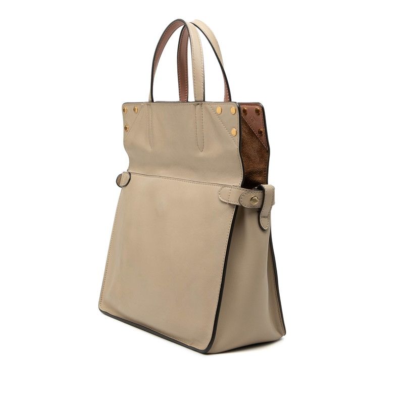 Fendi 2-Way Shoulder Bag Beige Leather — view 2