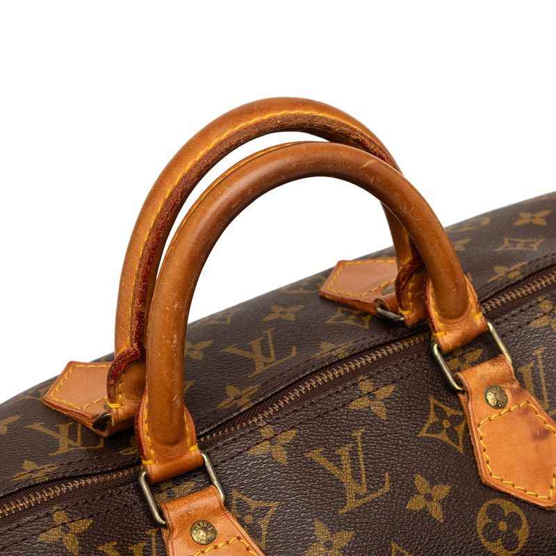 Louis Vuitton Monogram Speedy 40 Boston Bag Brown Leather — view 4