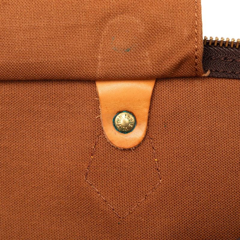 Louis Vuitton Monogram Speedy 40 Boston Bag Brown Leather — view 6