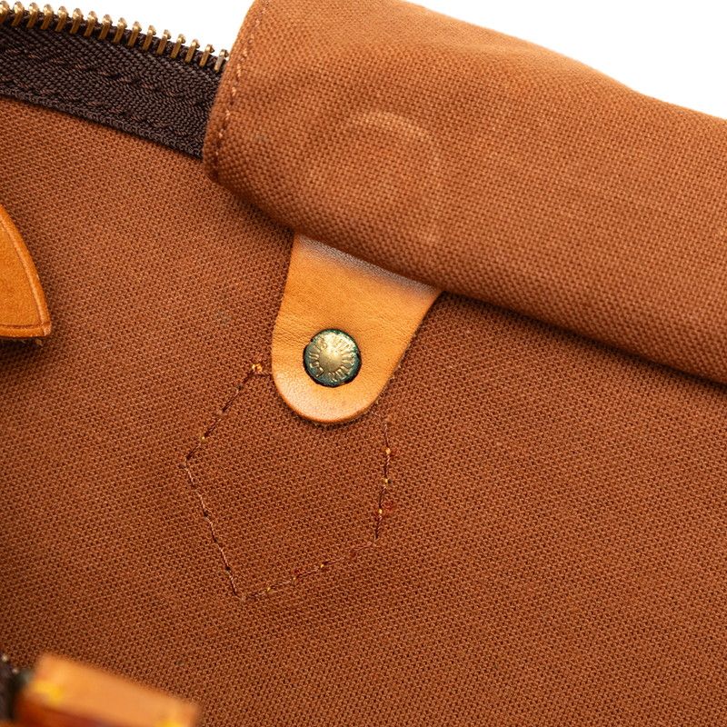Louis Vuitton Monogram Speedy 40 Boston Bag Brown Leather — view 7