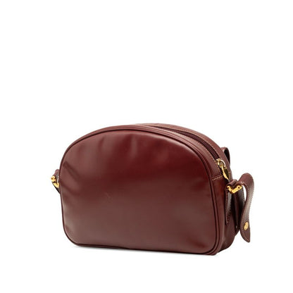 Cartier Must Line Shoulder Bag Bordeaux Wine Red Leather — view 2
