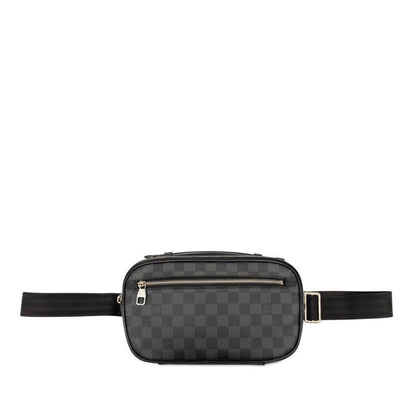 Louis Vuitton Damier Graphite Ambler Belt Bag strikeba Black Gray Leather