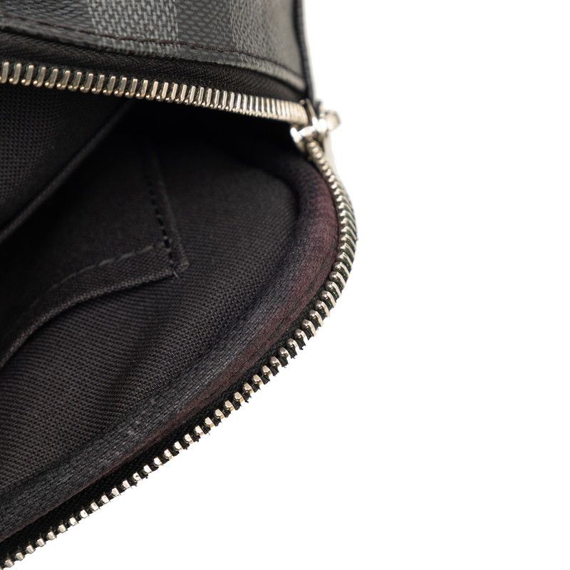 Louis Vuitton Damier Graphite Ambler Belt Bag strikeba Black Gray Leather — view 6