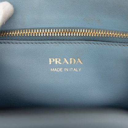 Prada Saffiano 2-Way Shoulder Bag Blue toblue Leather — view 5