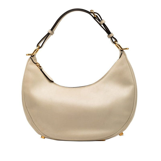 Fendi Shoulder Bag bo Beige Leather