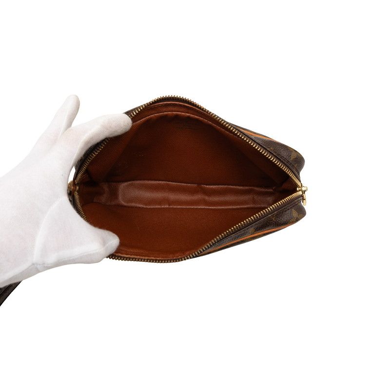 Louis Vuitton Monogram Marly Dragonne PM Clutch Brown Leather — view 4