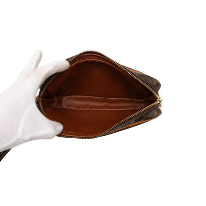 Louis Vuitton Monogram Marly Dragonne PM Clutch Brown Leather — view 4