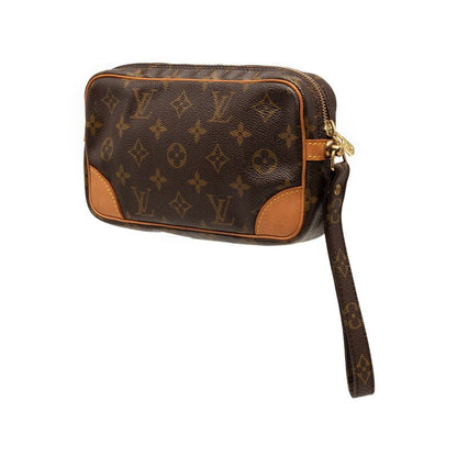 Louis Vuitton Monogram Marly Dragonne PM Clutch Brown Leather — view 2