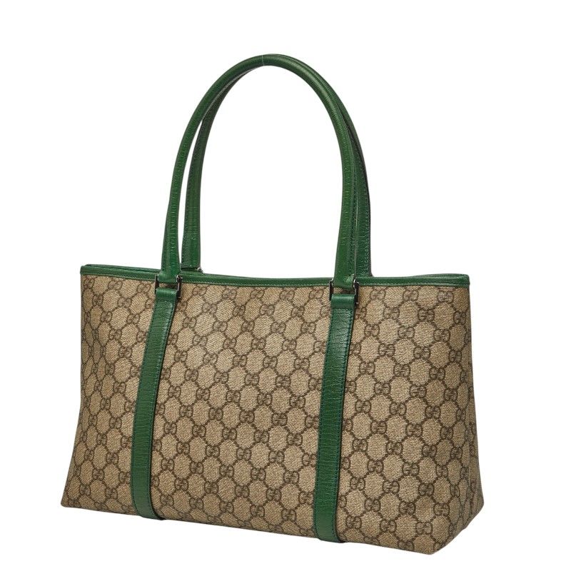 Gucci GG Tote Beige Green Leather — view 2
