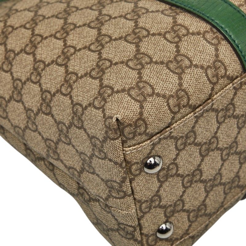 Gucci GG Tote Beige Green Leather — view 5