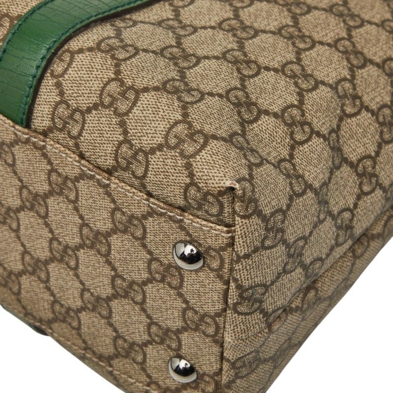 Gucci GG Tote Beige Green Leather — view 6
