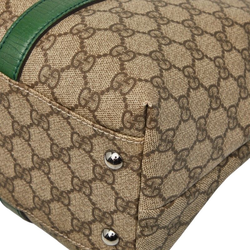 Gucci GG Tote Beige Green Leather — view 4