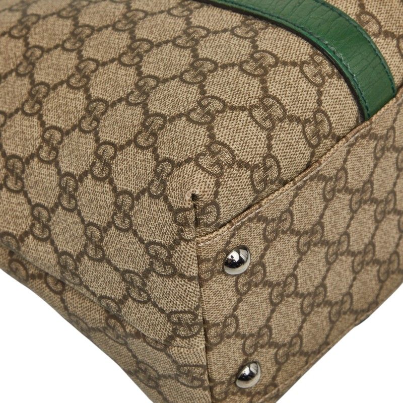 Gucci GG Tote Beige Green Leather — view 7