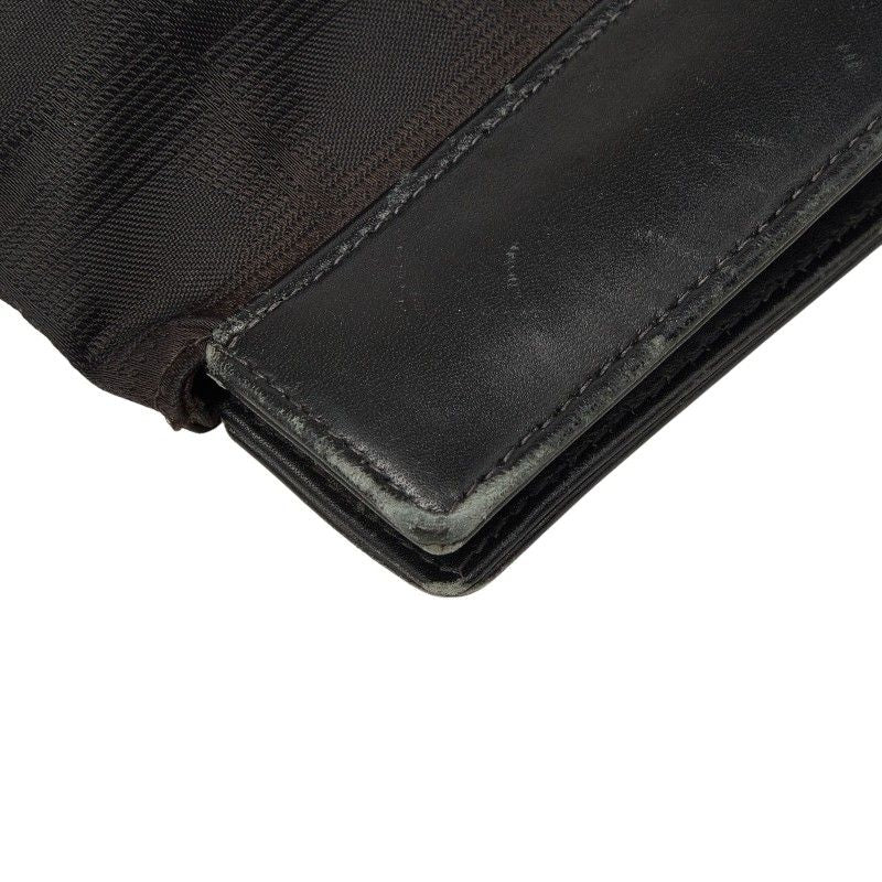 Chanel leline Handbag Clutch Black Nylon Leather — view 7