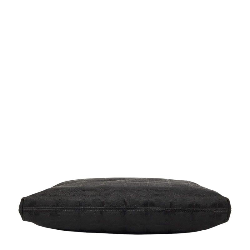 Chanel leline Handbag Clutch Black Nylon Leather — view 3