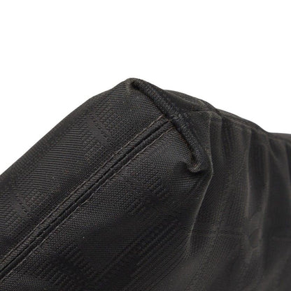 Chanel leline Handbag Clutch Black Nylon Leather — view 4