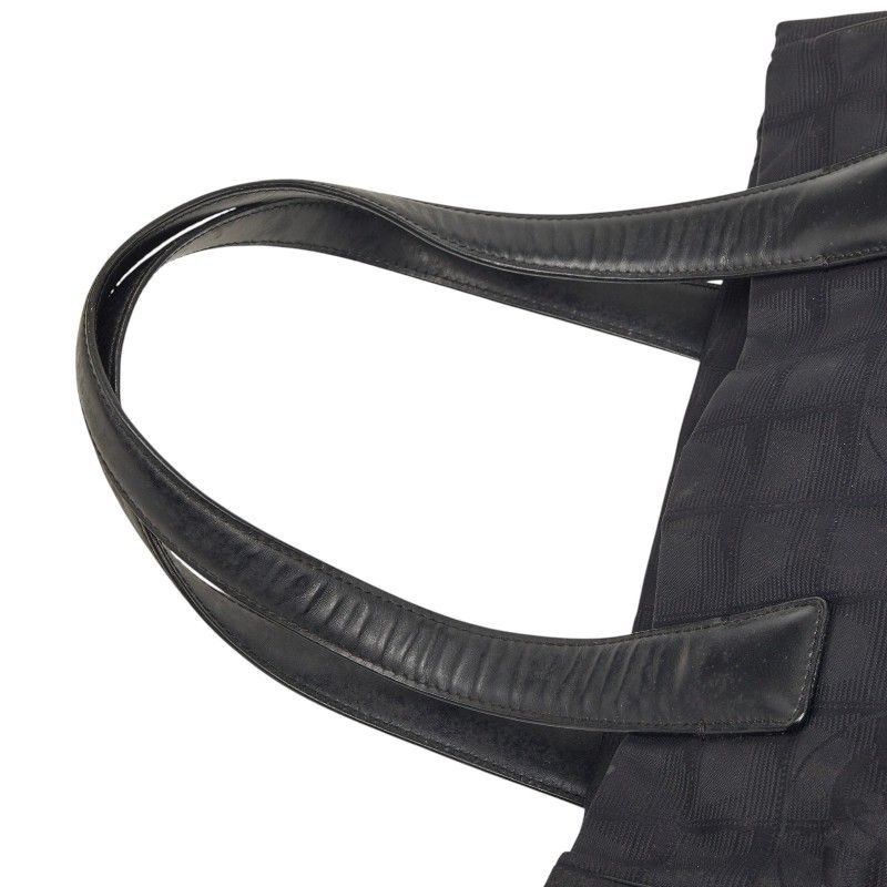 Chanel leline Handbag Black Nylon Leather — view 9