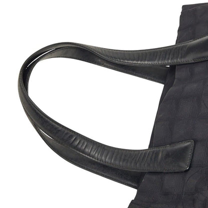 Chanel leline Handbag Black Nylon Leather — view 9