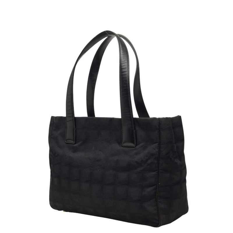 Chanel leline Handbag Black Nylon Leather — view 2