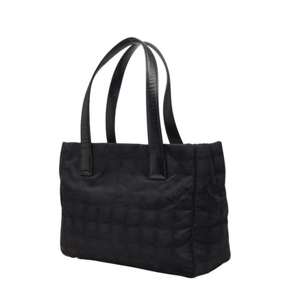 Chanel leline Handbag Black Nylon Leather — view 2