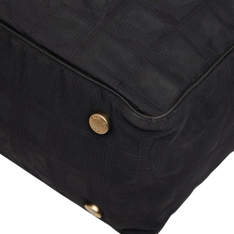 Chanel leline Handbag Black Nylon Leather — view 5