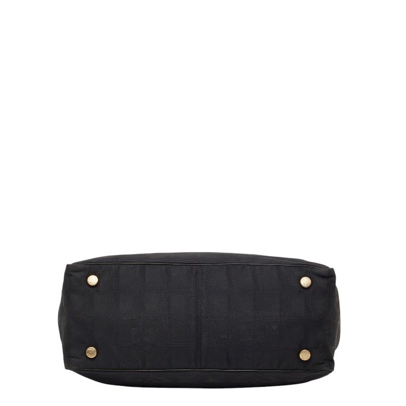 Chanel leline Handbag Black Nylon Leather — view 3