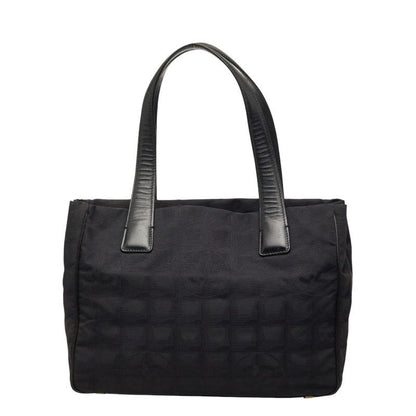 Chanel leline Handbag Black Nylon Leather