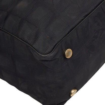 Chanel leline Handbag Black Nylon Leather — view 7