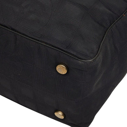 Chanel leline Handbag Black Nylon Leather — view 6