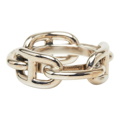 Hermes Chaine D'ancre Scarf Ring Silver tale — view 3