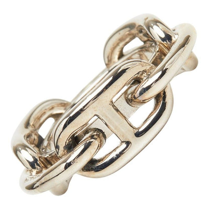 Hermes Chaine D'ancre Scarf Ring Silver tale