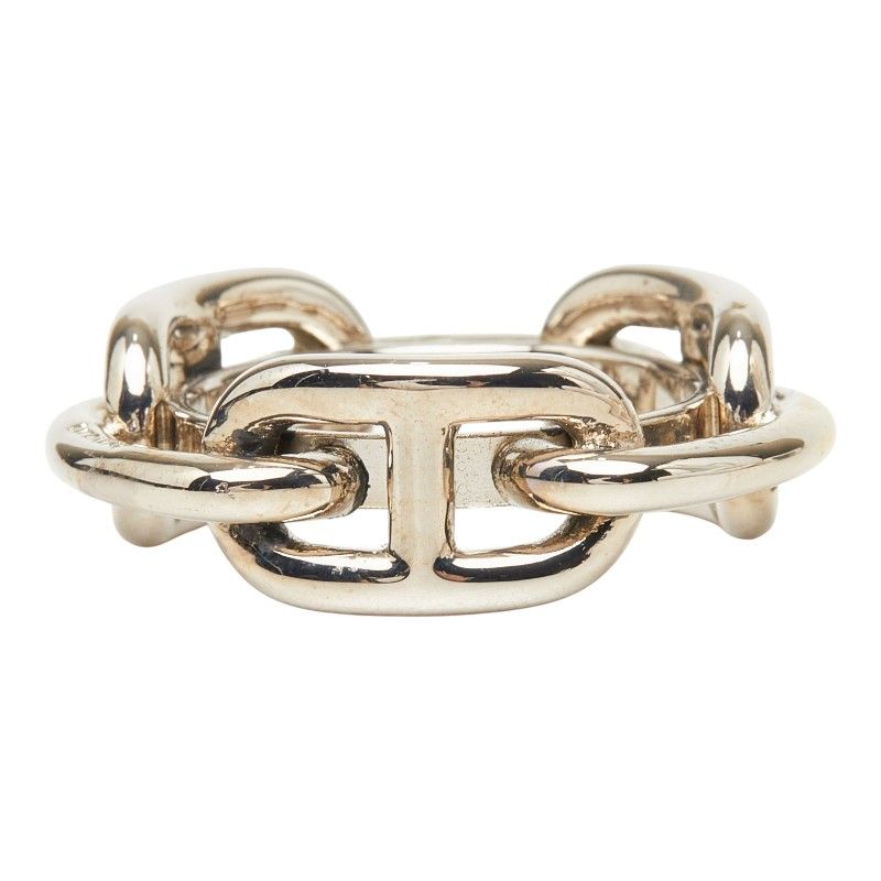 Hermes Chaine D'ancre Scarf Ring Silver tale — view 2