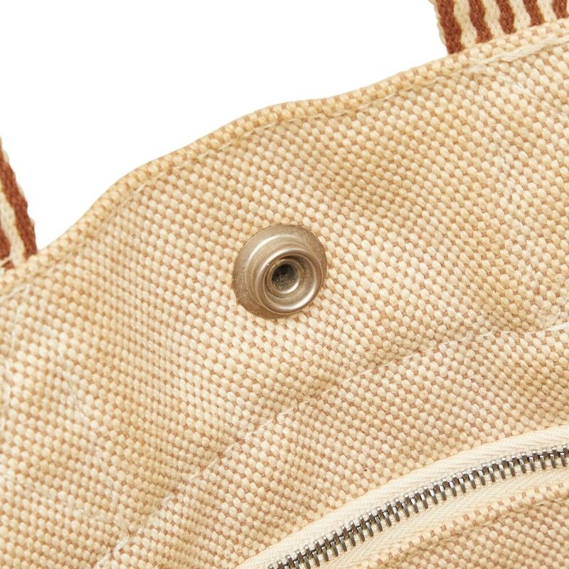 Hermes Fourre Tout PM Tote Beige Brown Canvas — view 6