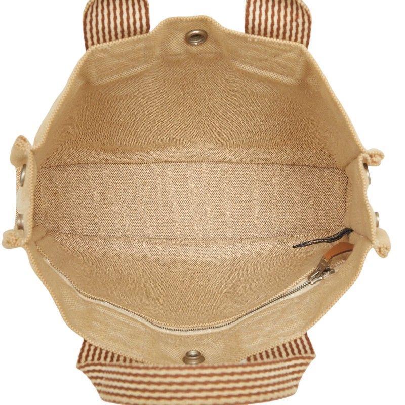 Hermes Fourre Tout PM Tote Beige Brown Canvas — view 7