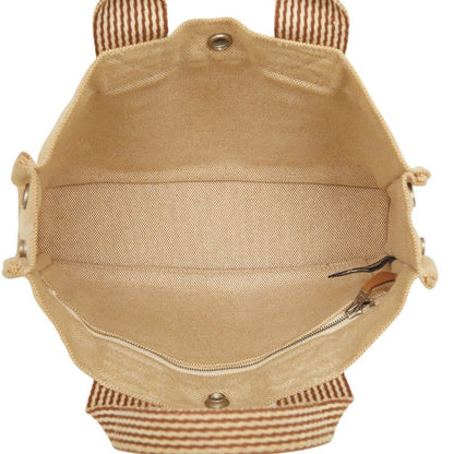 Hermes Fourre Tout PM Tote Beige Brown Canvas — view 7