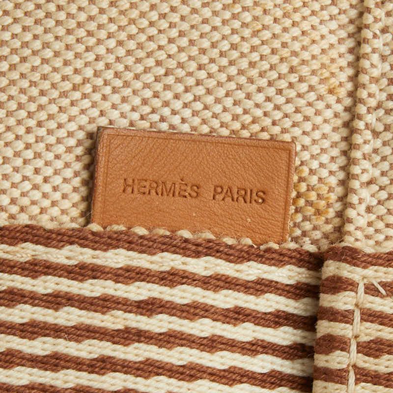 Hermes Fourre Tout PM Tote Beige Brown Canvas — view 8