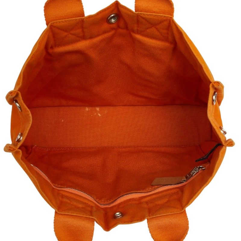 Hermes Fourre Tout PM Handbag Orange Canvas — view 7