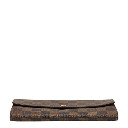 Louis Vuitton Damier Portefeuille Sarah Wallet Brown Leather — view 3