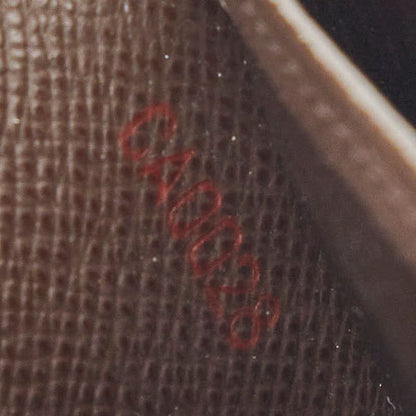 Louis Vuitton Damier Portefeuille Sarah Wallet Brown Leather — view 9