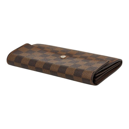 Louis Vuitton Damier Portefeuille Sarah Wallet Brown Leather — view 5