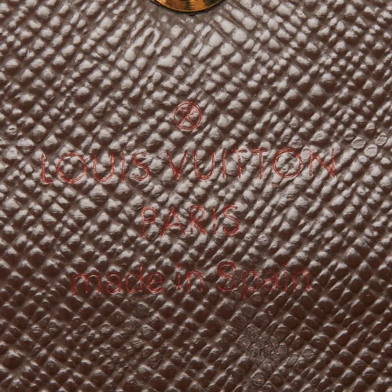 Louis Vuitton Damier Portefeuille Sarah Wallet Brown Leather — view 8